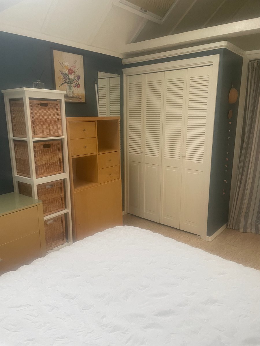 Closet and drawers.