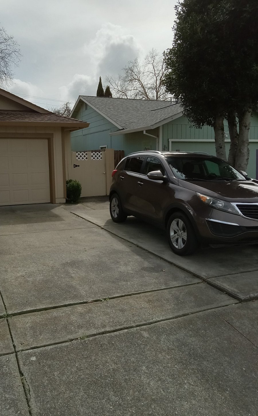 Dedicated driveway parking space