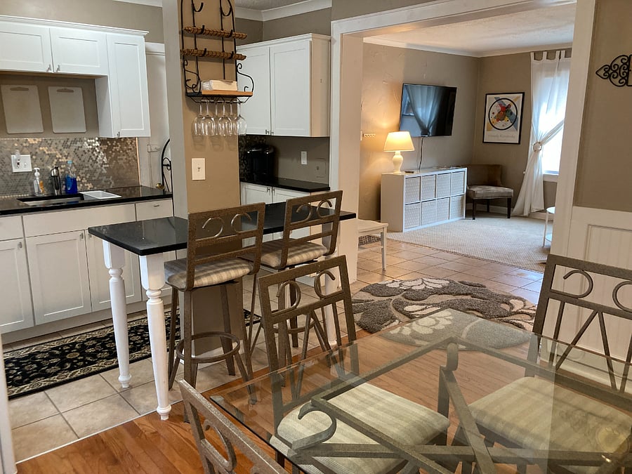Kitchen island and food  prep location