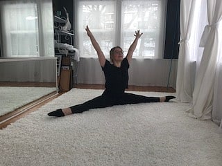 Dance/exercise studio, free weights, stair step, ballet barre....