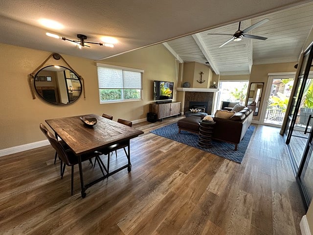 Main living space with eating area and living room
