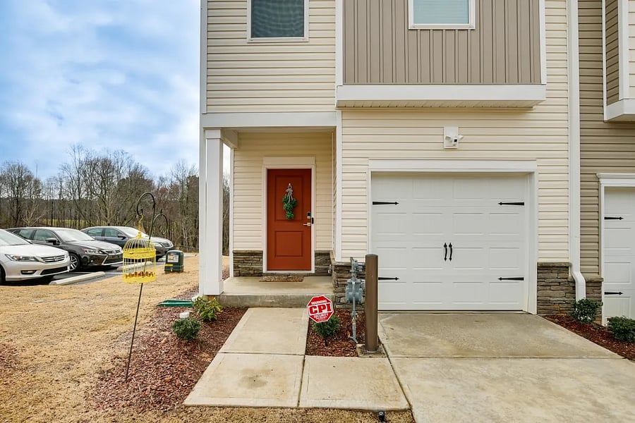 Front of townhome