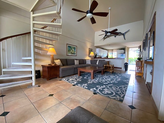 Spiral stairs to large loft
