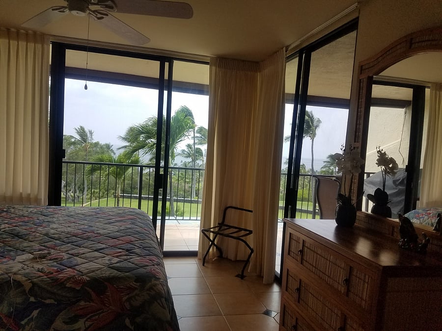 Master bedroom w/2 sliding doors to lanai