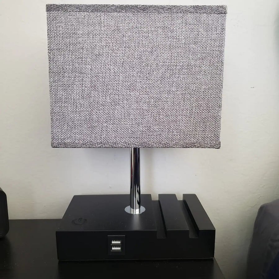 Our side table lights are dimmable as well as have usb charging.