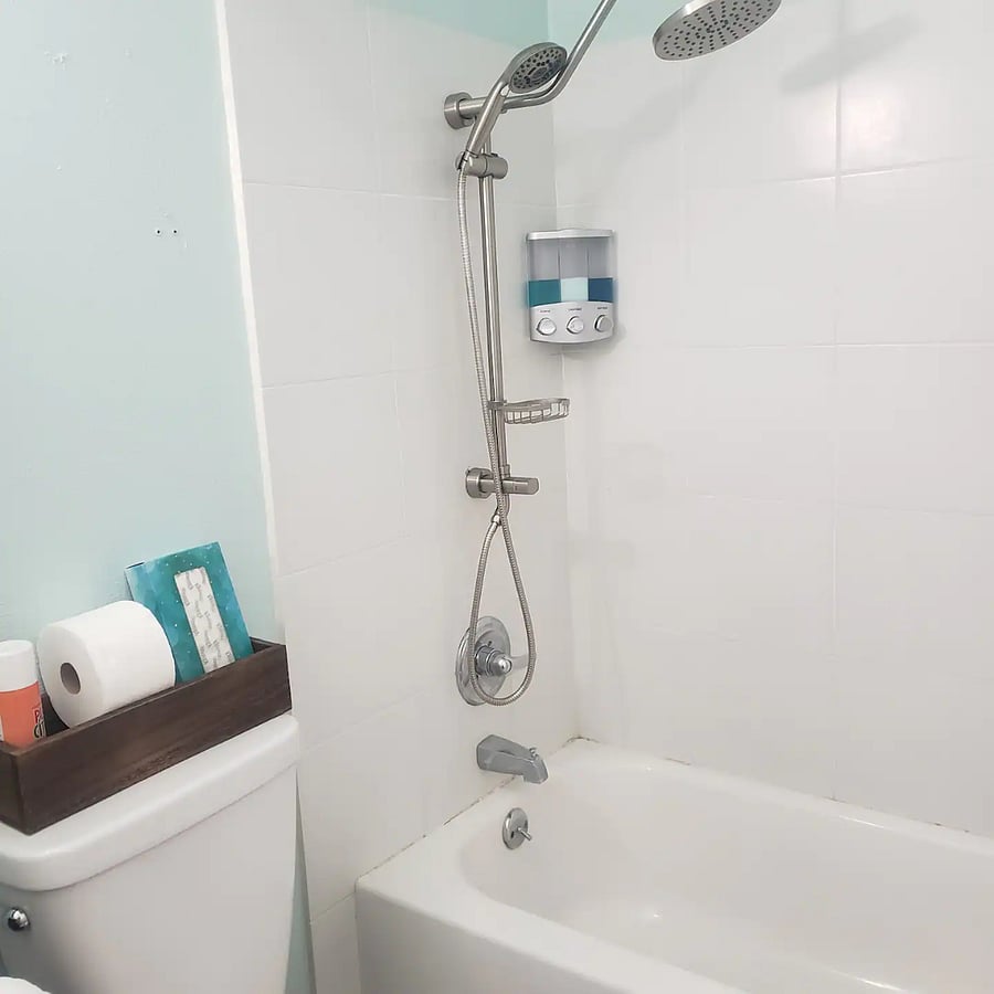 A rain shower head is a must!