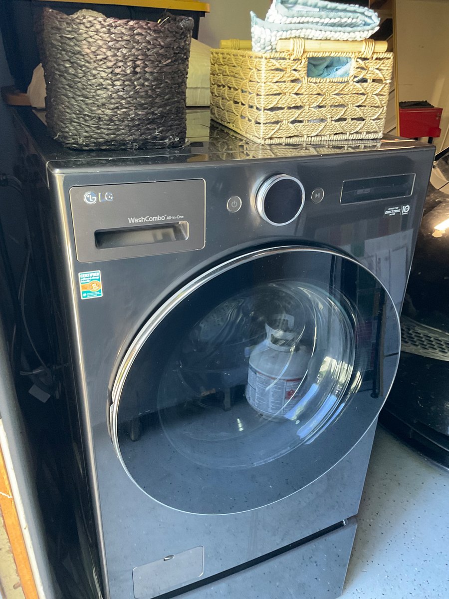 The washing machine is exclusively for your use. It is located in the garage.
