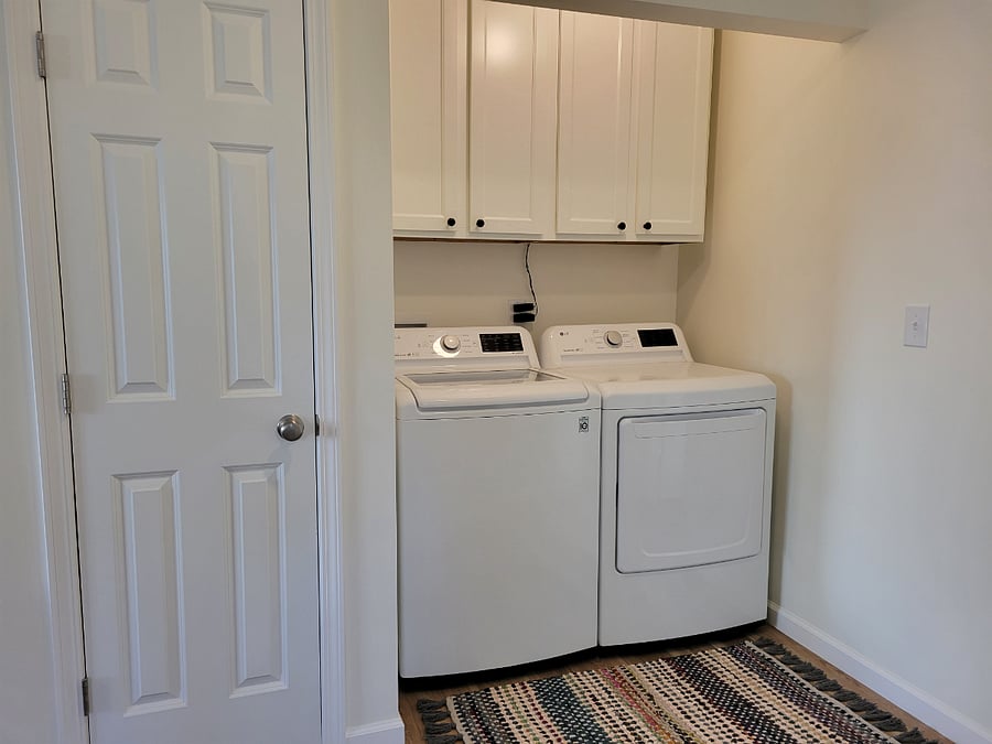 Washer & Dryer with storage/coat closet