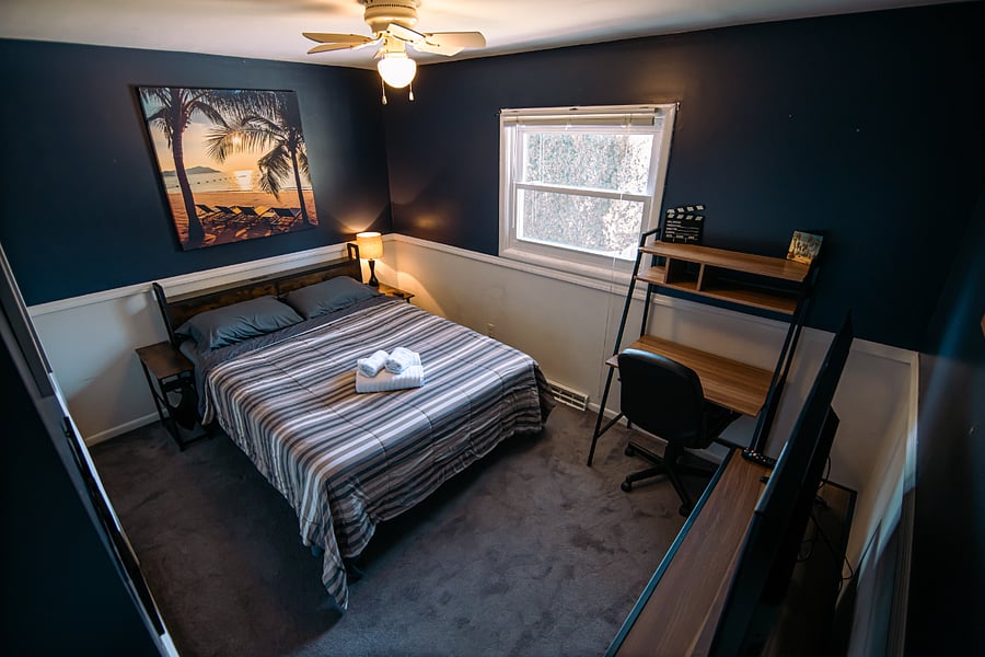 Bedroom 1 with smart TV