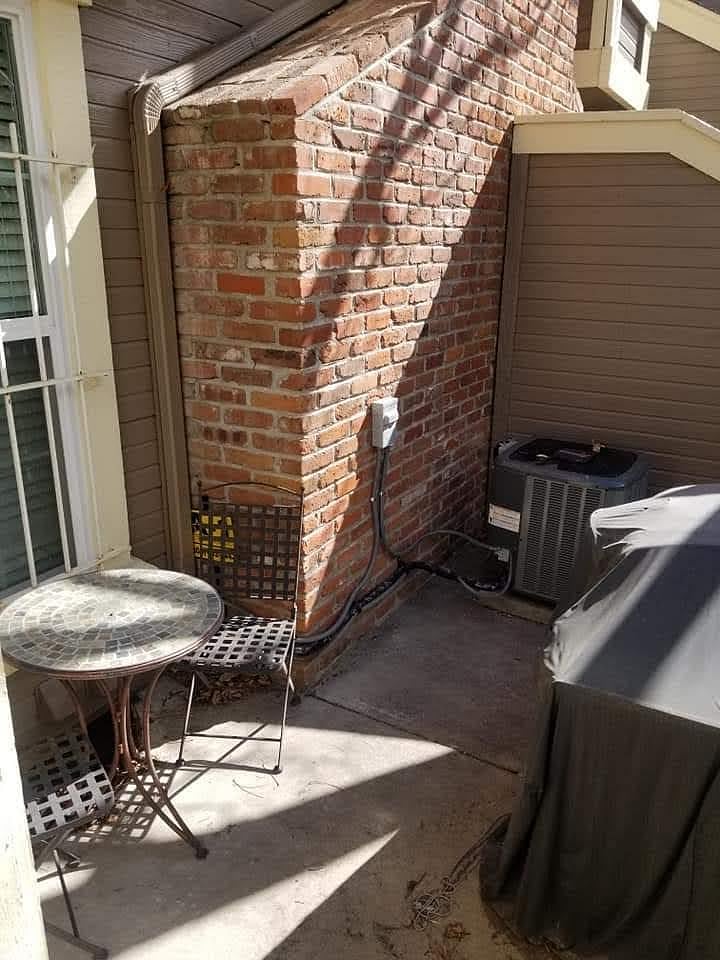 Patio with bistro table set