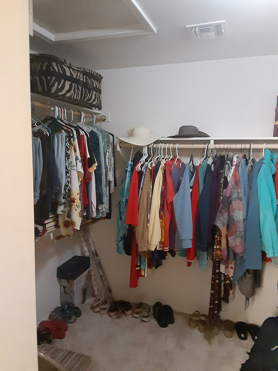 left side of walkin closet, "possibly" will be walled off for our clothes that we leave here