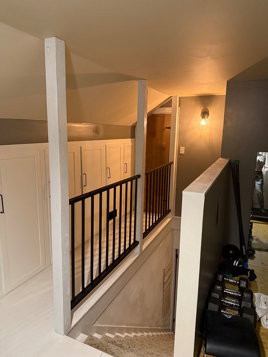 Upstairs leading to bedroom/ gym