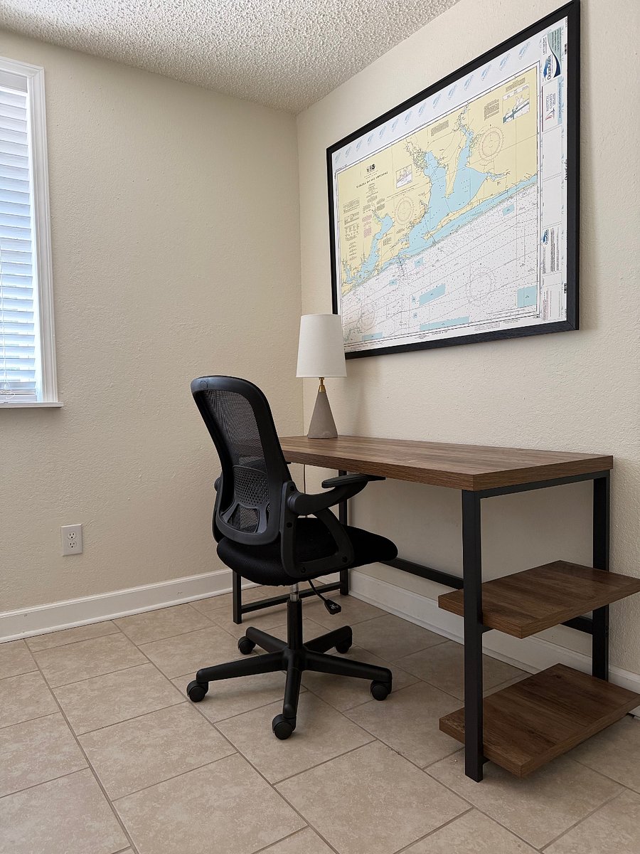 dedicated area for work. Fiber internet available.