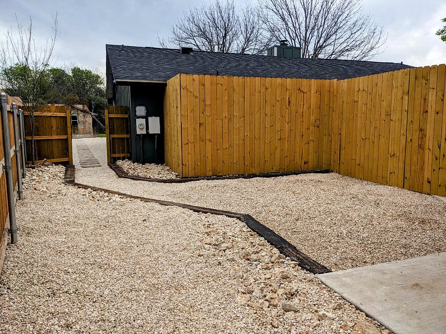 Private front yard area