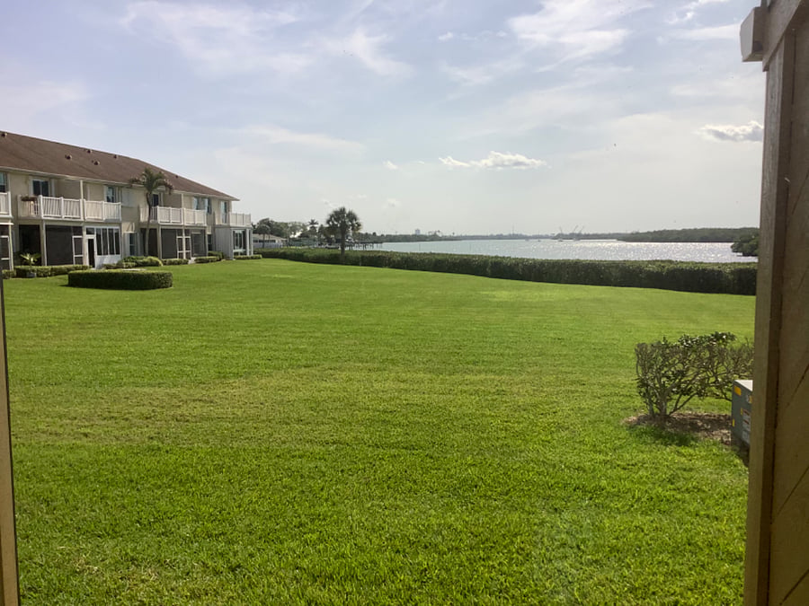 View from Sunroom and Kitchen