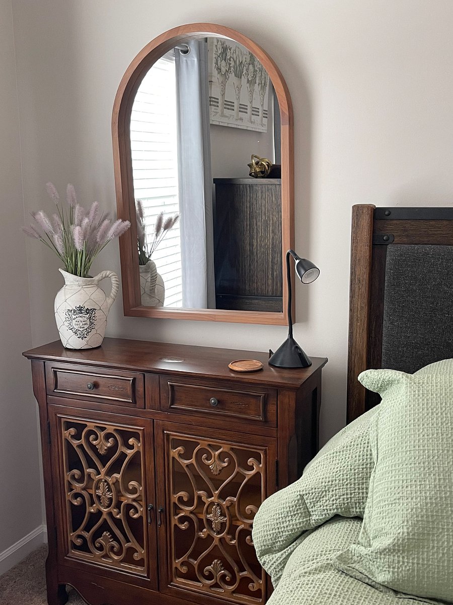Master w black out curtains and loads of storage
