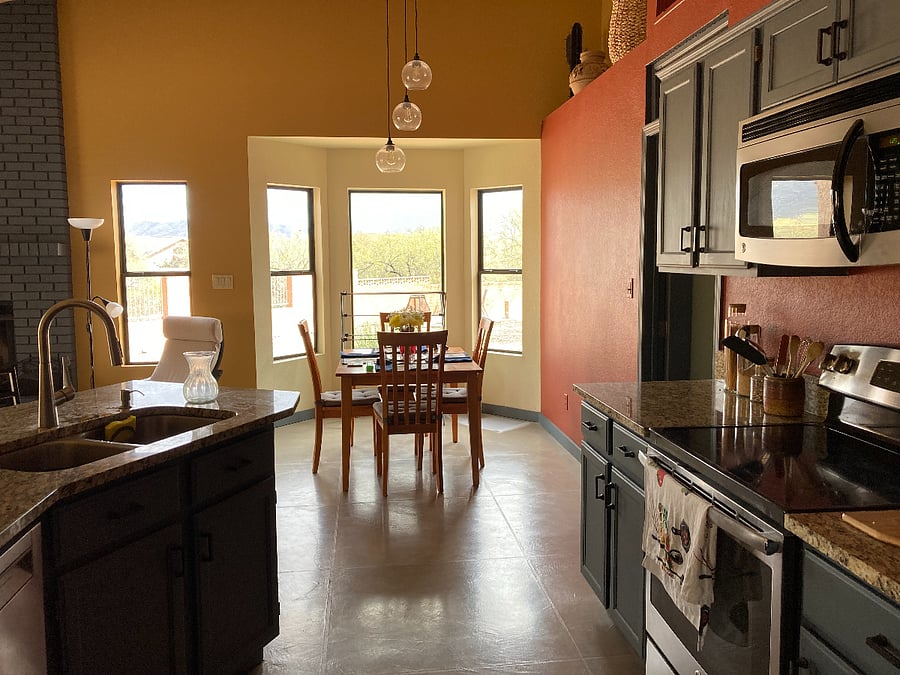 Breakfast nook next to kitchen