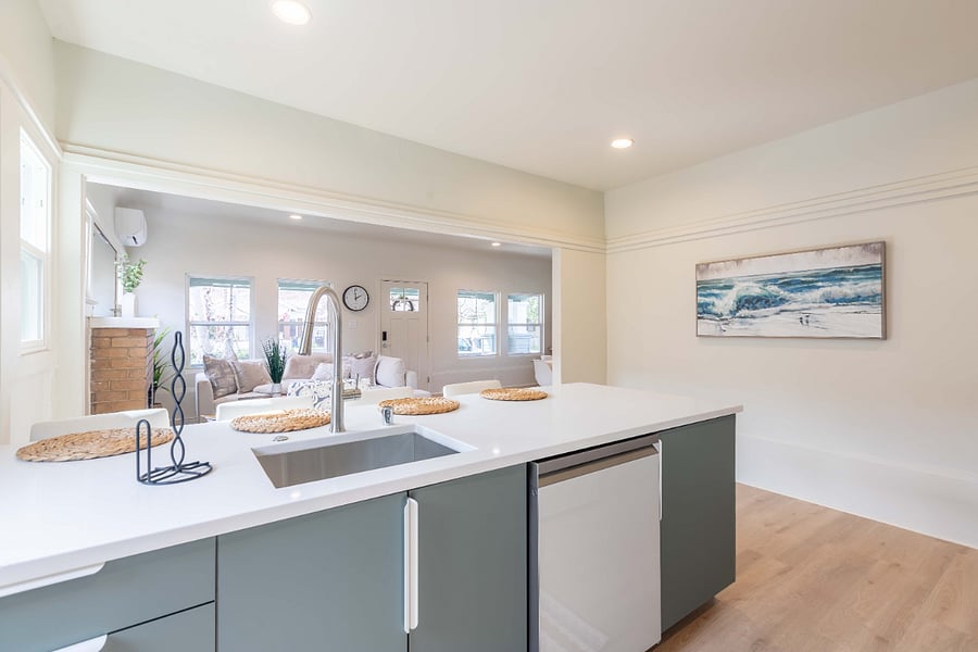 Glass-front dishwasher