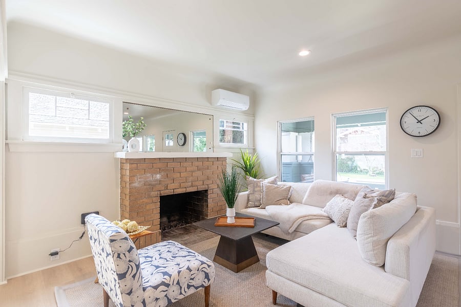 Large living room with sofa set from World Market