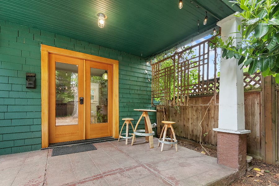 Patio for enjoying morning coffee or evening cocktails
