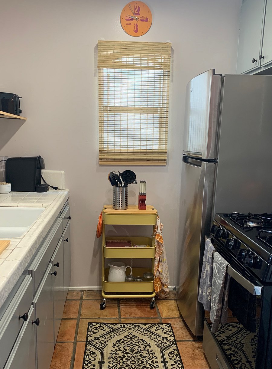 Kitchen with all new appliances.