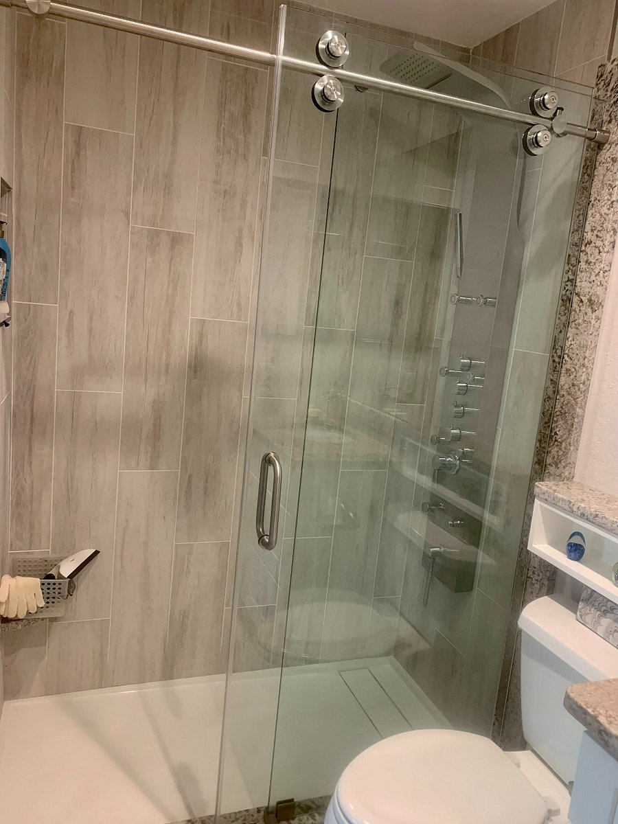 Master bathroom with walk-in shower