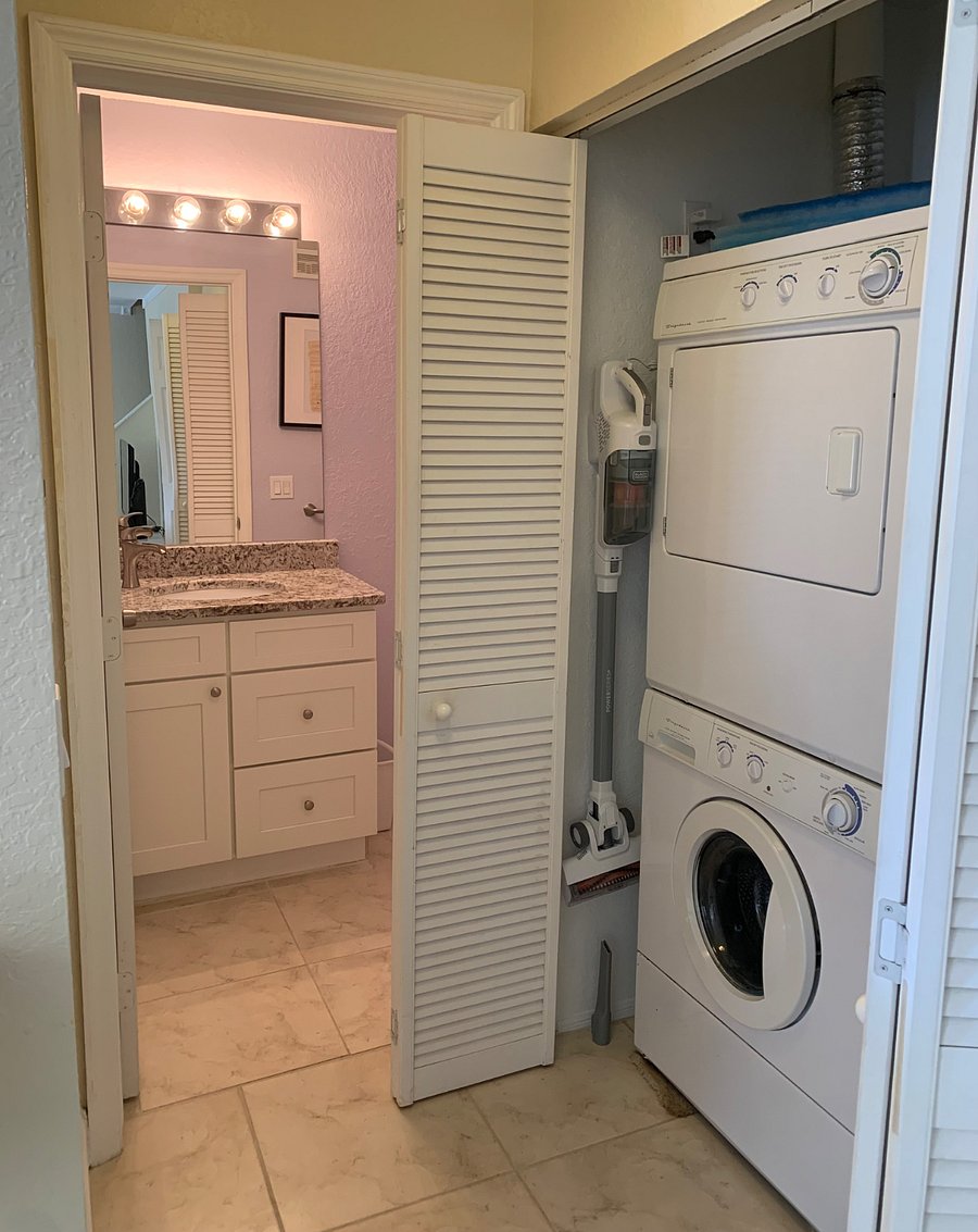 First floor half bath and washer and drier