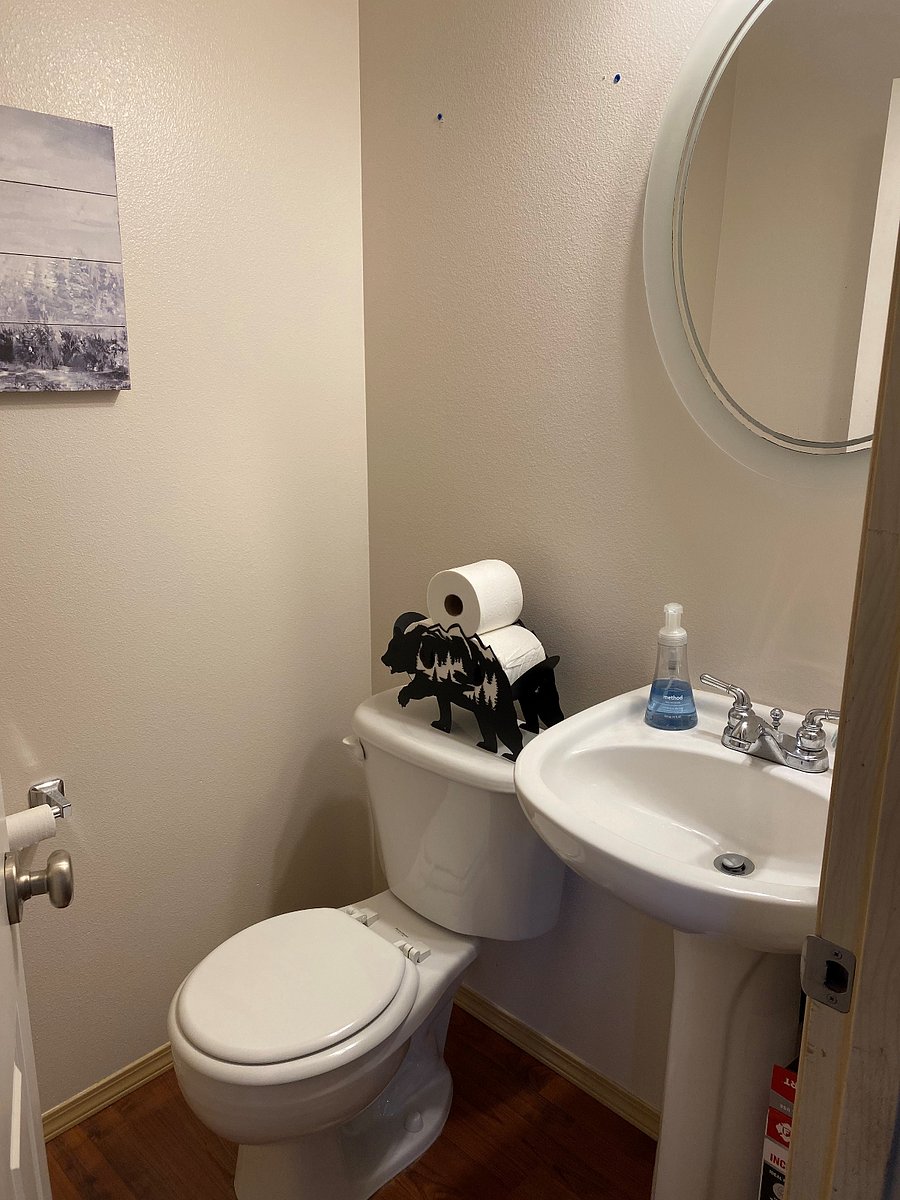 Bathroom off of the living room