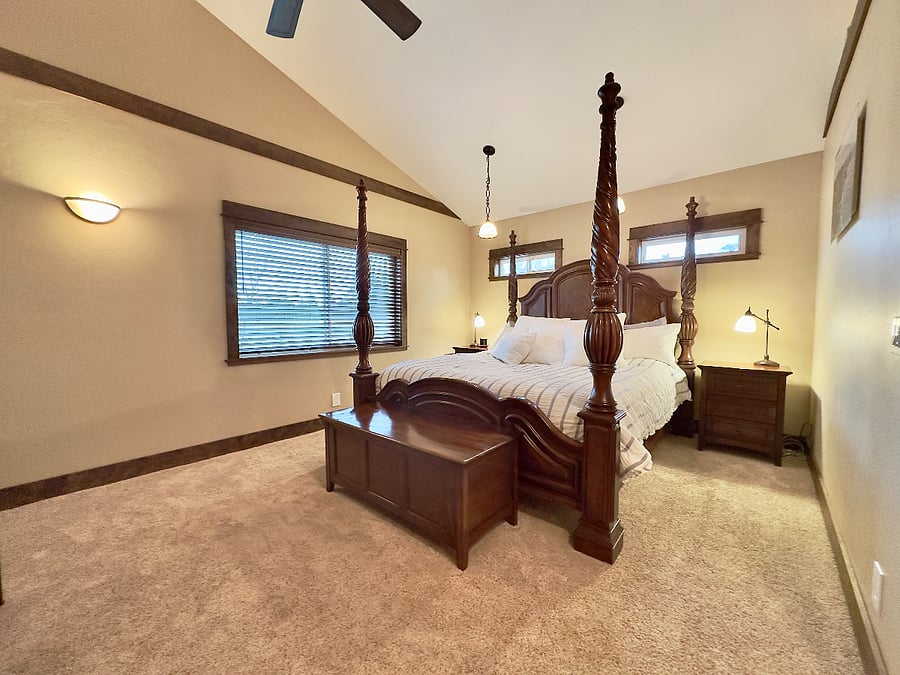 Beautiful oversized primary bedroom with private bathroom and oversized walk-in closet