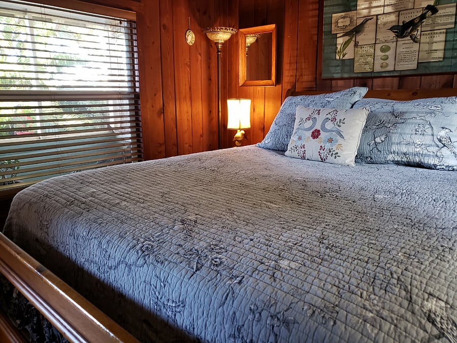 BeautyRest Queen Luxury Firm Mattress. You can see the lake from bed!