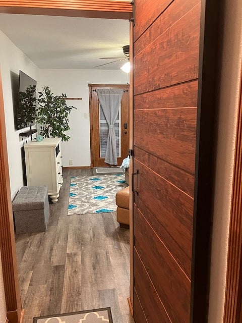 Another shot of the living room coming from the hallway. .