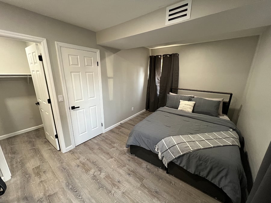 walk-in closet inside the bedroom.