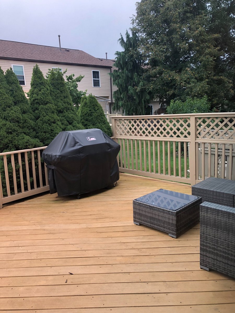 private deck off first floor, grill included