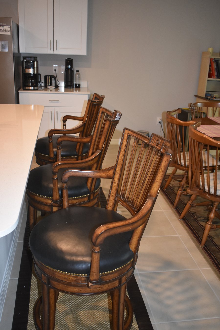 3 swivel counter stools