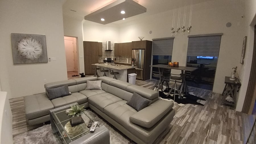 Open design Living Room/Home Theater/Kitchen
