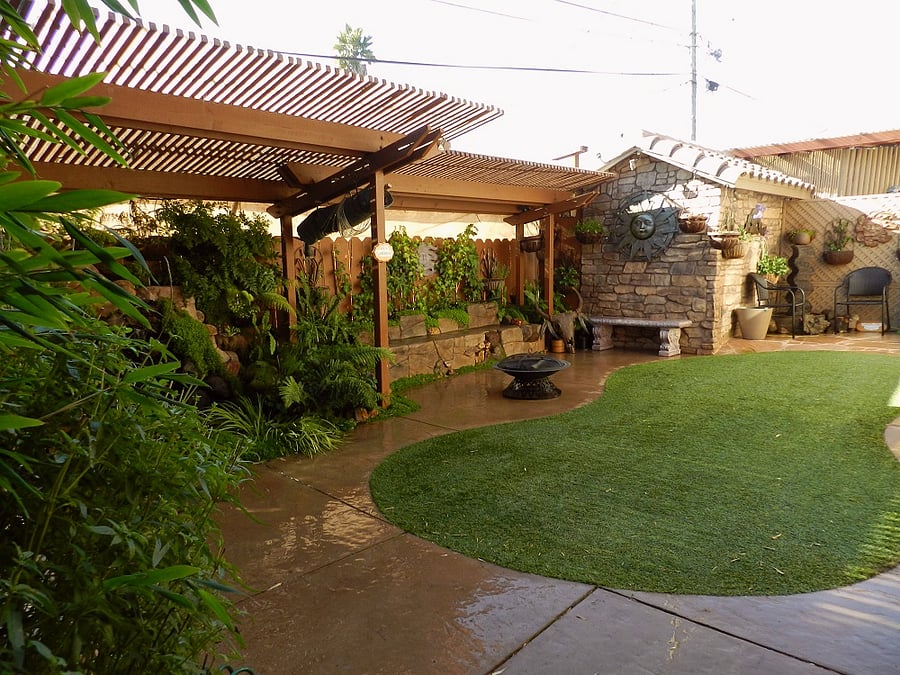 relaxing backyard
