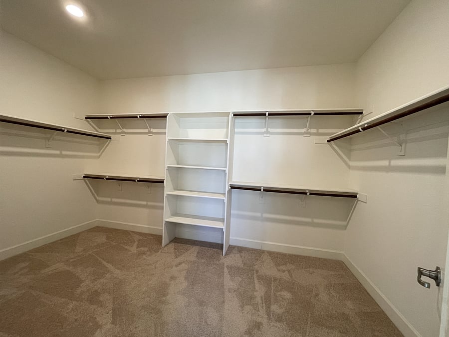 Huge walk-in closet in the master bathroom.