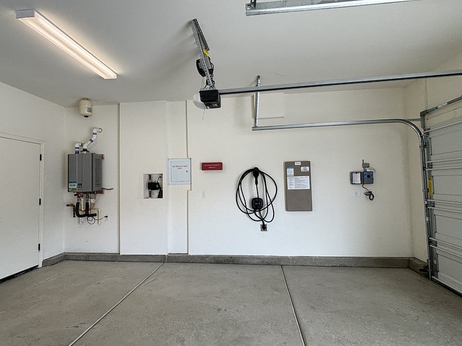 Tankless water heater, EV level 2 charger, fire sprinkler system.