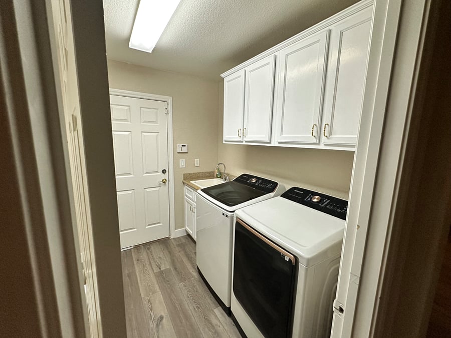 Samsung smart washer and dryer located downstairs