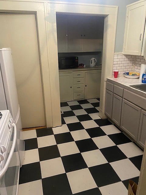 The full kitchen is shared