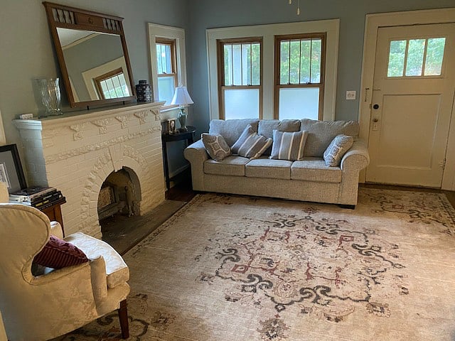 The living room is shared 