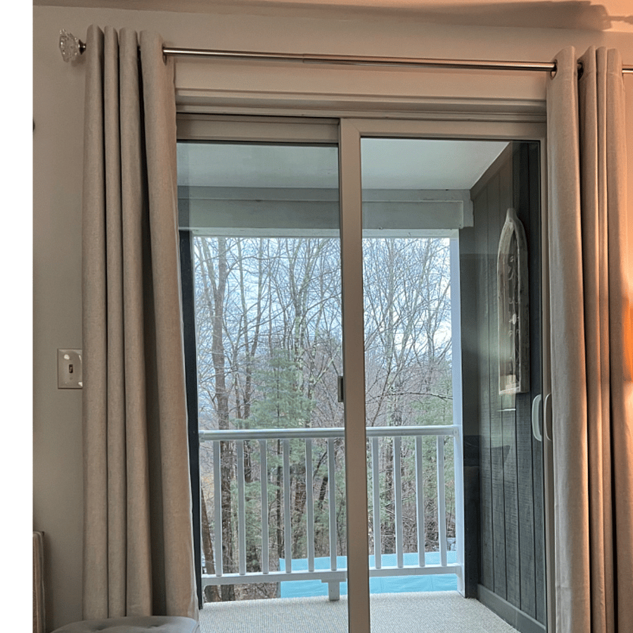 Slider in living room to private outside balcony