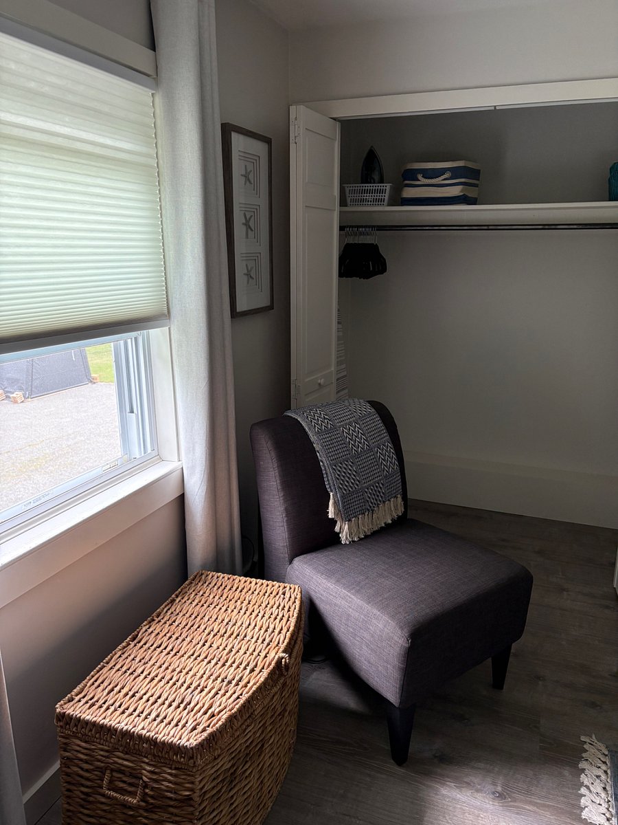 Side chair and wicker storage chest