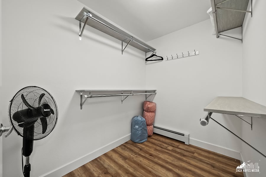 Master Walk-In Closet | Clothes Hangers | Laundry Basket | Air Mattress | Roll-Up Bed