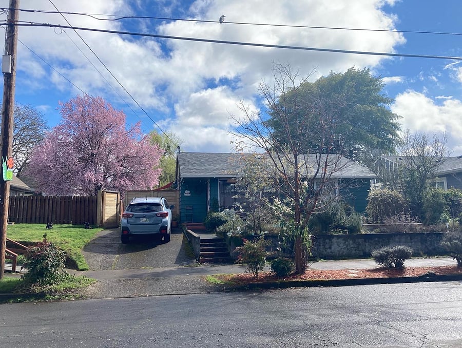 landlord parks in driveway / there is free parking there if you leave your car to go on vacation / always ample street parking otherwise