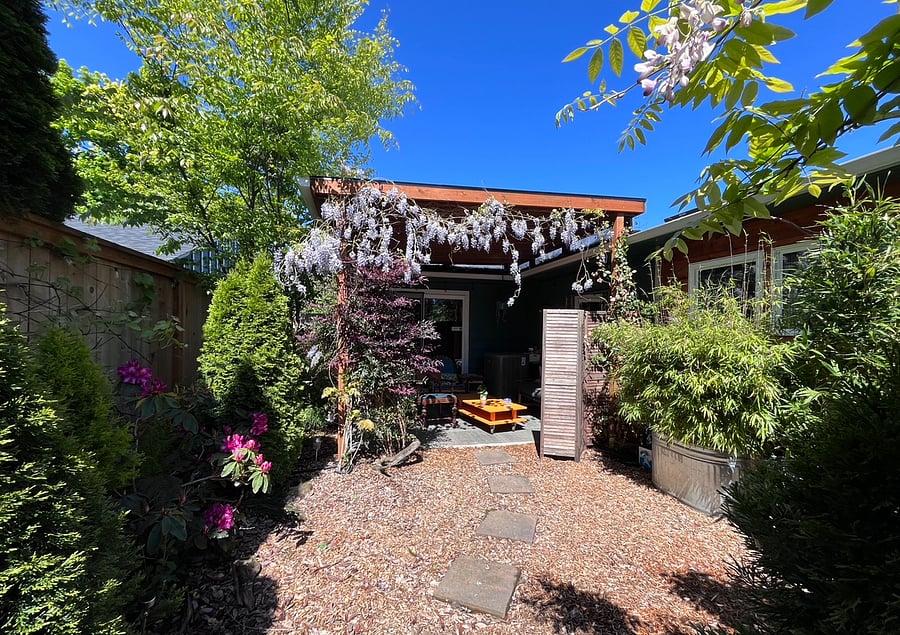 your private covered fenced in patio