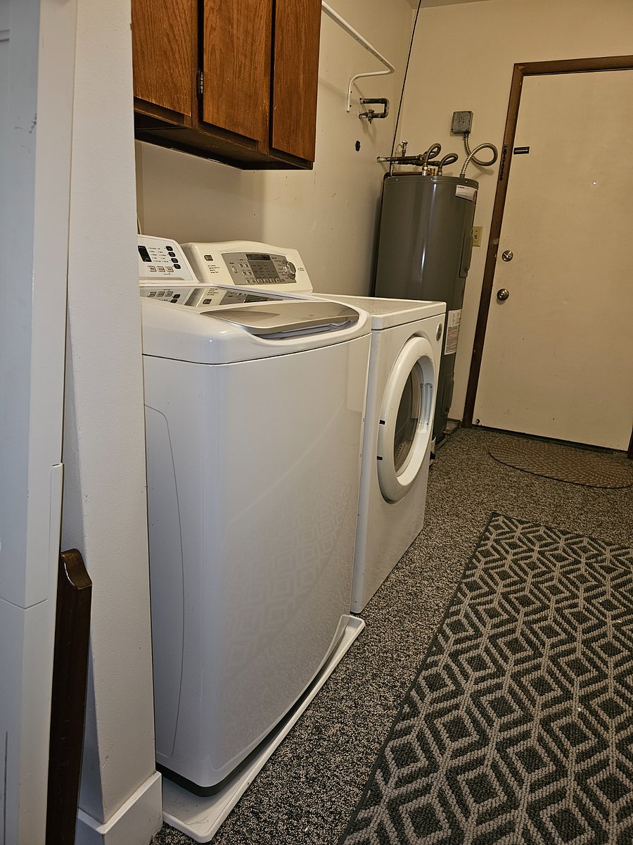 Washer and dryer.