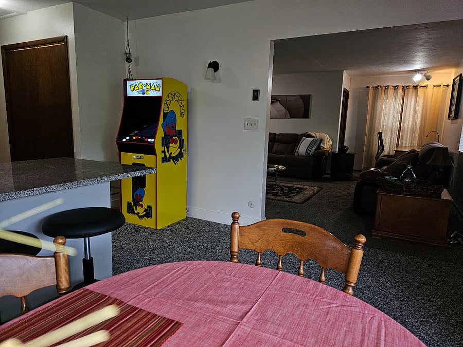 Pac Man! and I think 7 other vintage games