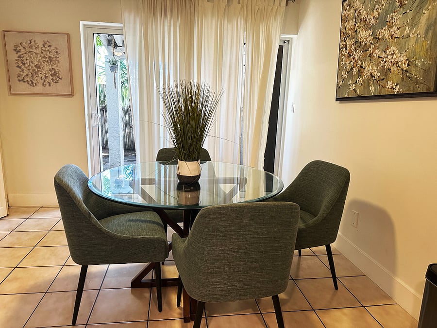 Bright Dining Room with Patio Access