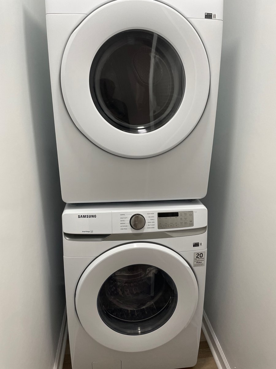 Onsite stackable washer and dryer